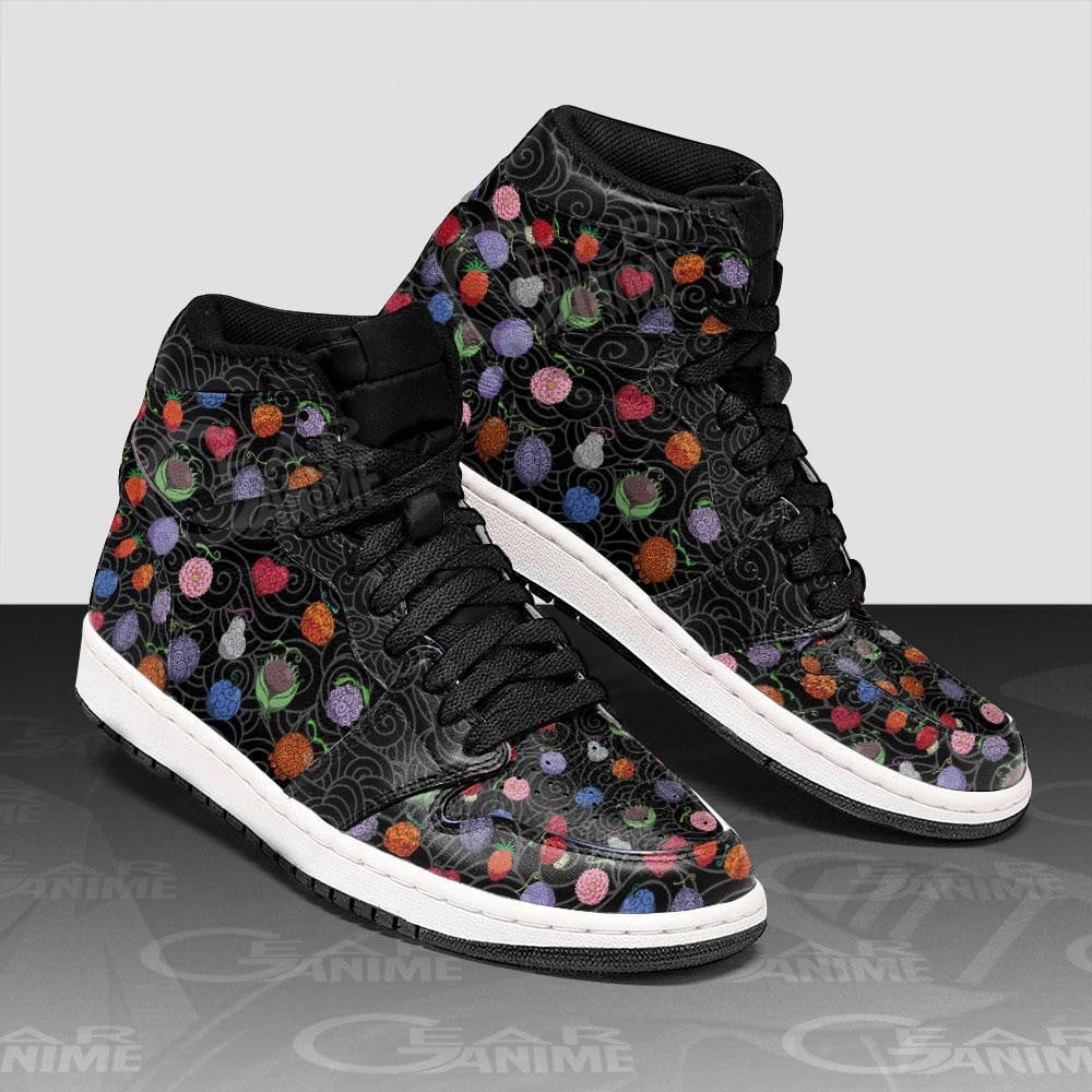 Devil Fruits JD1s Sneakers Anime One Piece Shoes, Air Jordan Hightop
