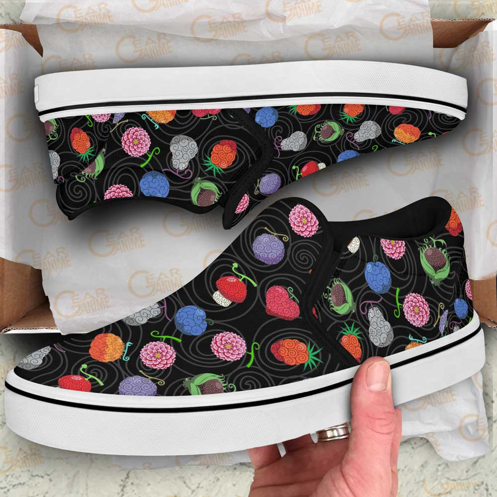 Devil Fruits Slip-On Shoes Canvas Custom Anime One Piece Shoes