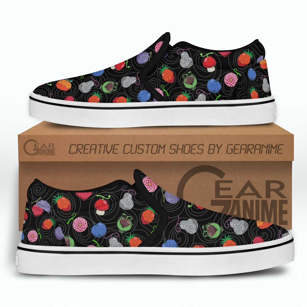 Devil Fruits Slip-On Shoes Canvas Custom Anime One Piece Shoes