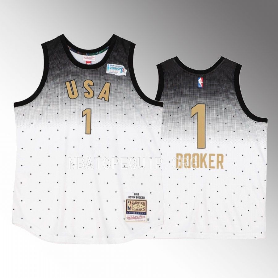 Devin Booker All-Star 2016-17 USA Team #1 White Jersey