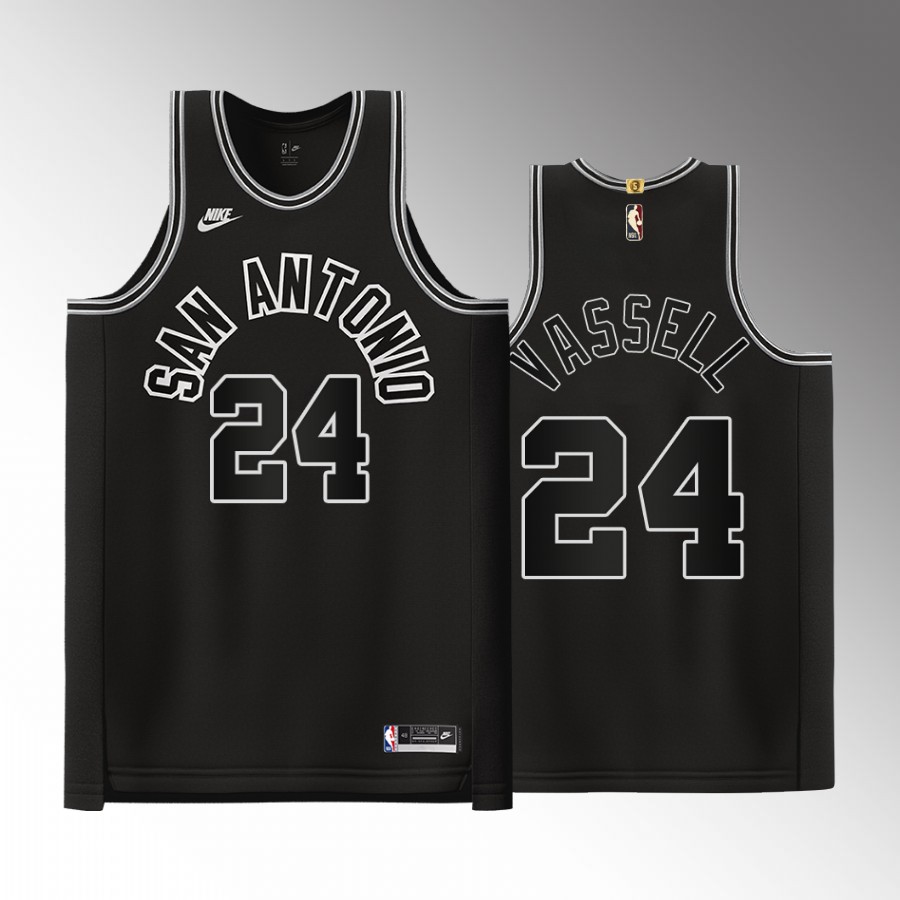 Devin Vassell 2022-23 San Antonio Spurs Black #24 Classic Edition Jersey
