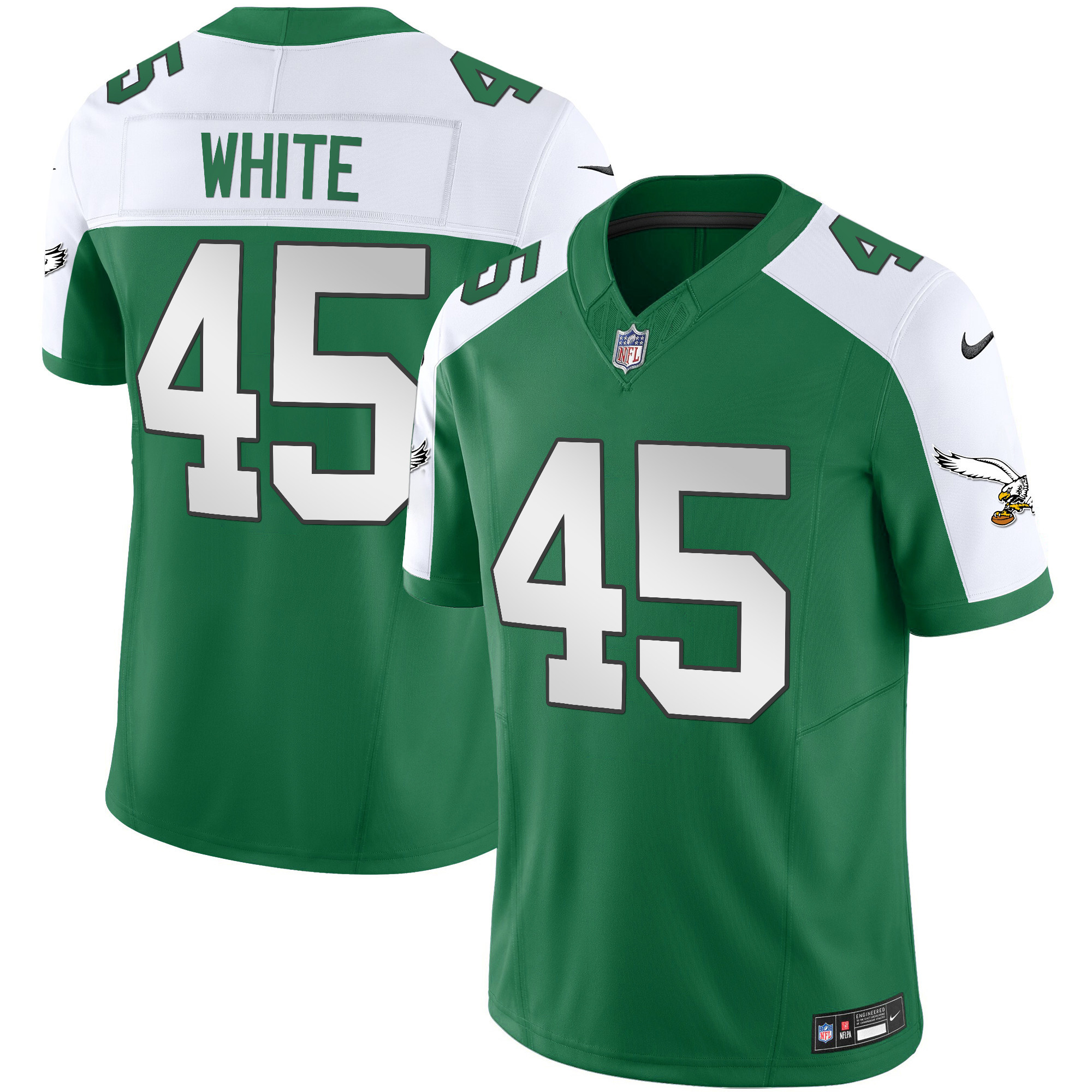 Devin White Men's Philadelphia Eagles Kelly Green Vapor Limited V2 Kelly Alternate Jersey - All Stitched