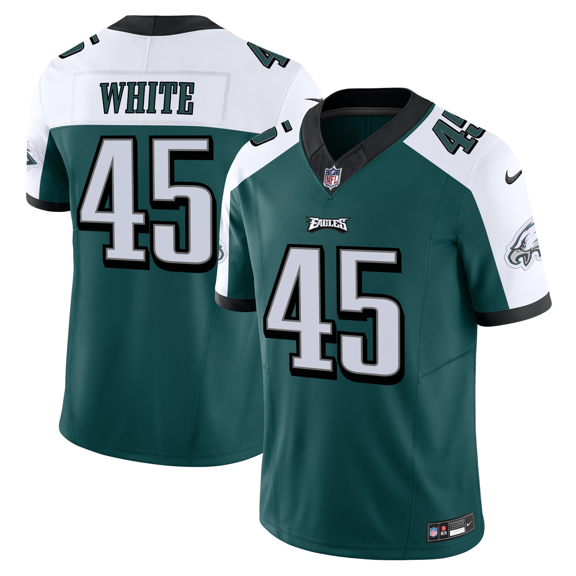 Devin White Men's Philadelphia Eagles Vapor Limited V2 Alternate Jersey - All Stitched
