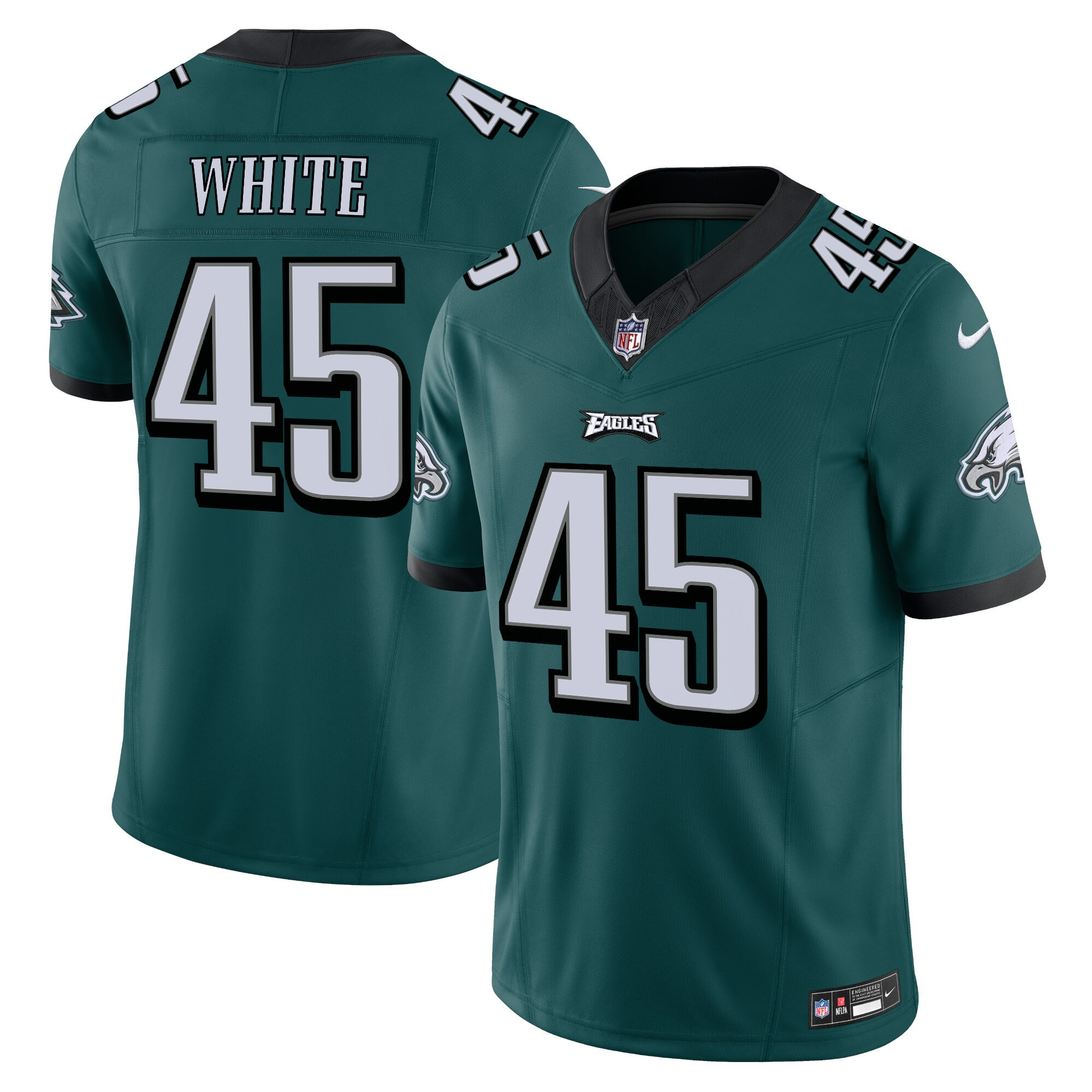 Devin White Men's Philadelphia Eagles Vapor Limited V2 Midnight Green Jersey - All Stitched