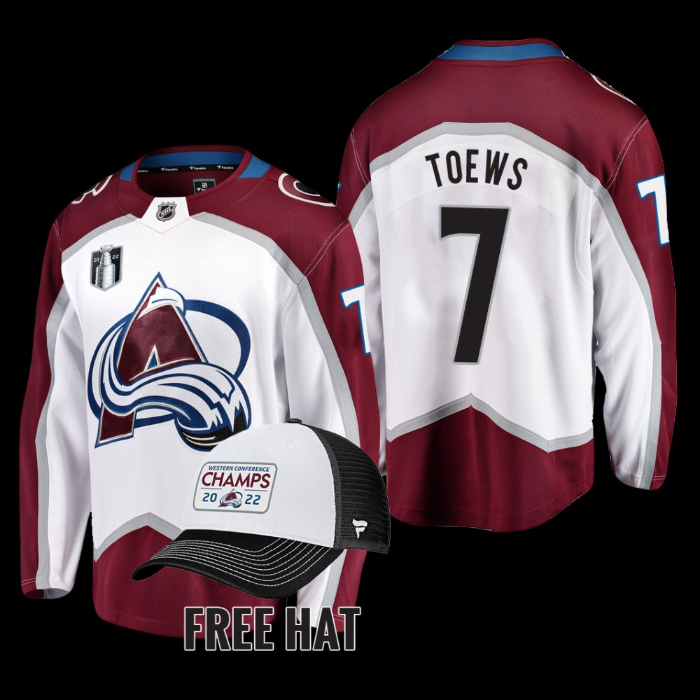 Devon Toews Colorado Avalanche 2022 Central Division Champions White Away Jersey
