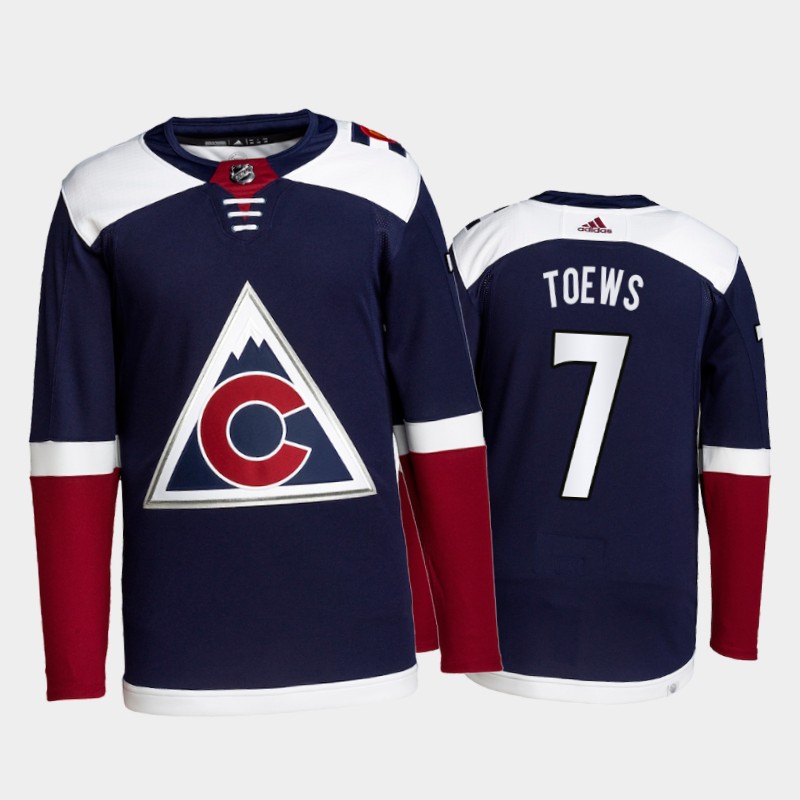 Devon Toews Colorado Avalanche Alternate Jersey 2021-22 Navy #7 Primegreen Pro Uniform
