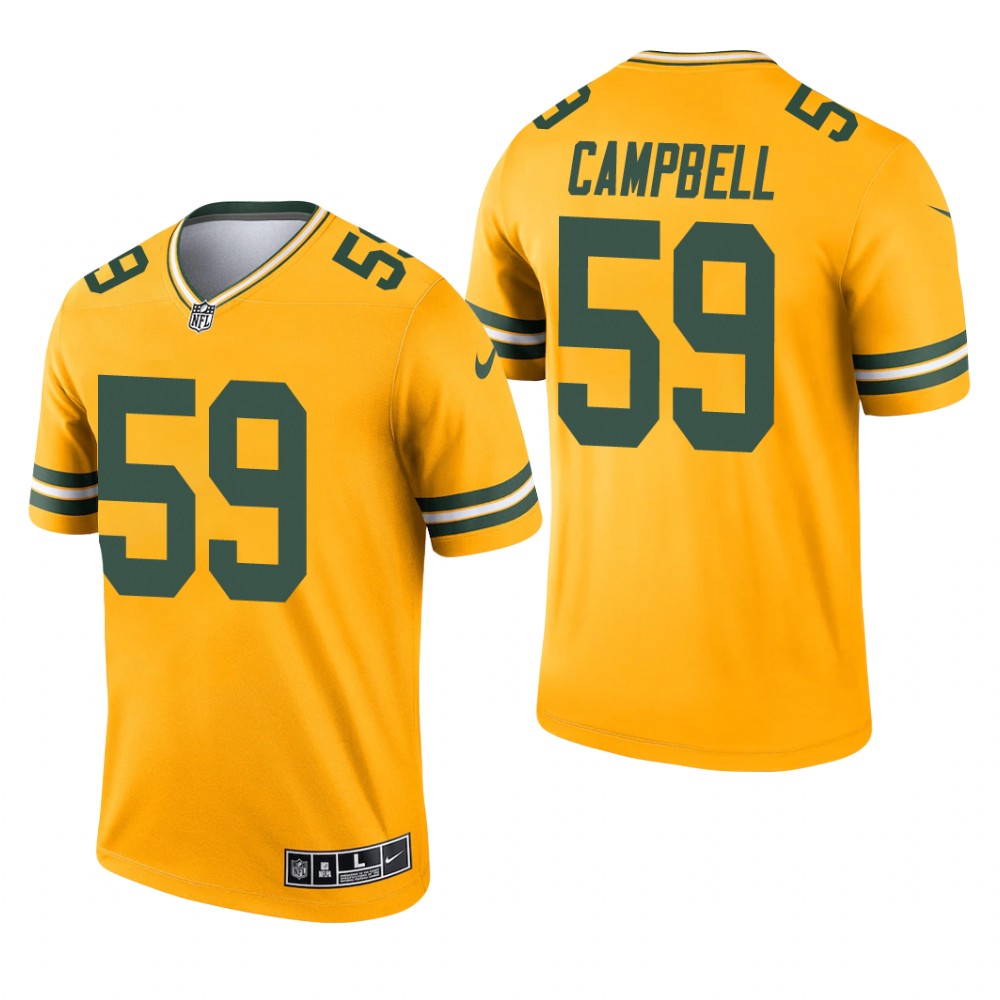 De'Vondre Campbell Green Bay Packers Gold Jersey Inverted Legend - Men's