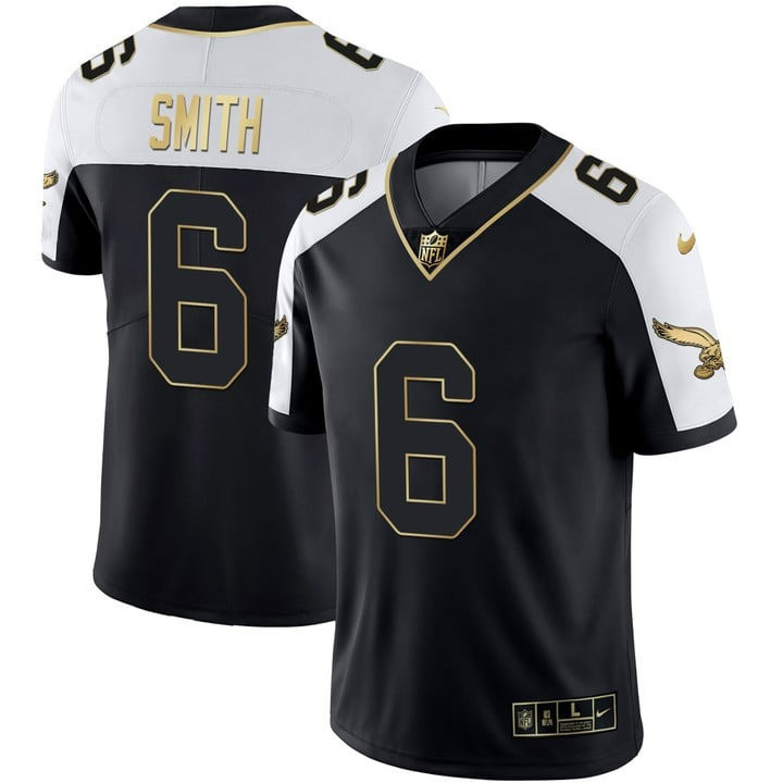 DeVonta Smith Men's Philadelphia Eagles Alternate Kelly Green & Gold Black Gold Jersey - All Stitched