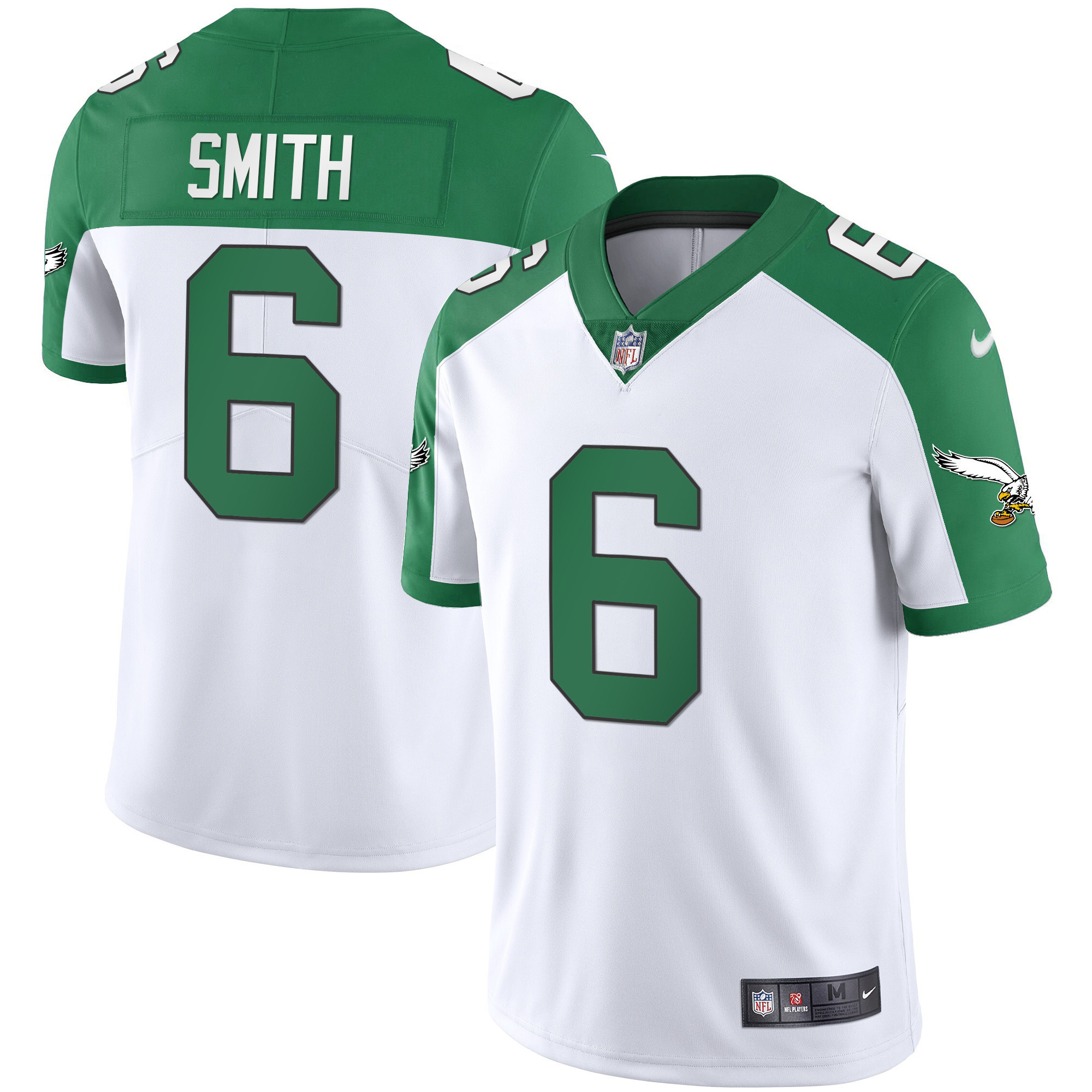 DeVonta Smith Men's Philadelphia Eagles Alternate Kelly Green & Gold White Jersey - All Stitched