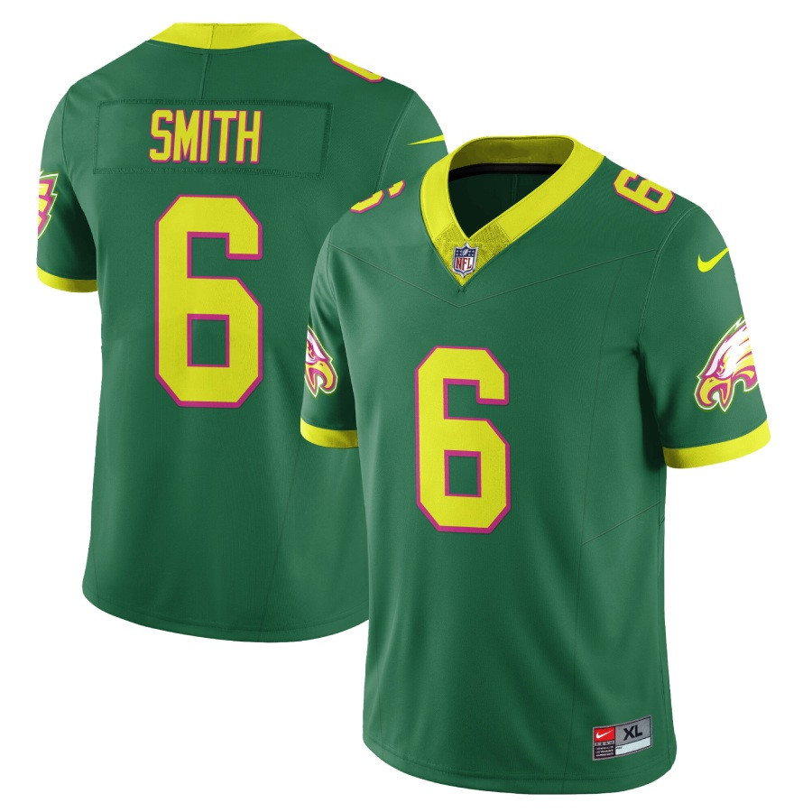 Devonta Smith Men's Philadelphia Eagles City Edition Vapor Limited V2 Green Jersey - All Stitched