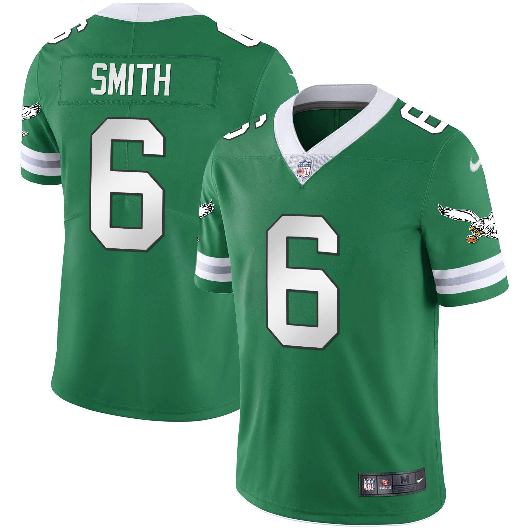 DeVonta Smith Men's Philadelphia Eagles Gold & Kelly Vapor Throwback Kelly Green Jersey - All Stitched