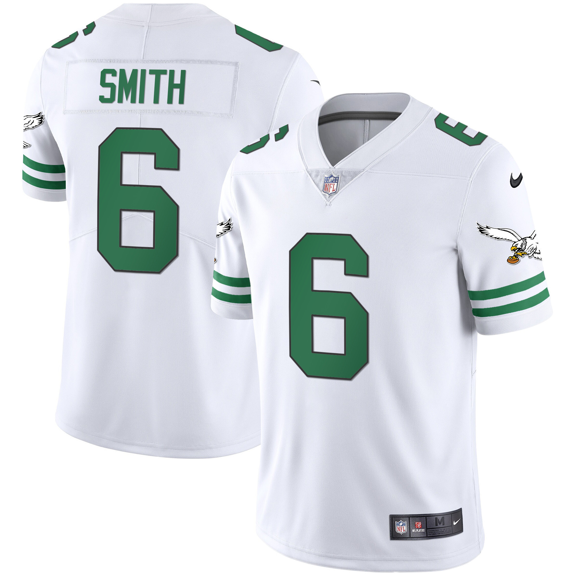 DeVonta Smith Men's Philadelphia Eagles Gold & Kelly Vapor V2 Kelly White Jersey - All Stitched