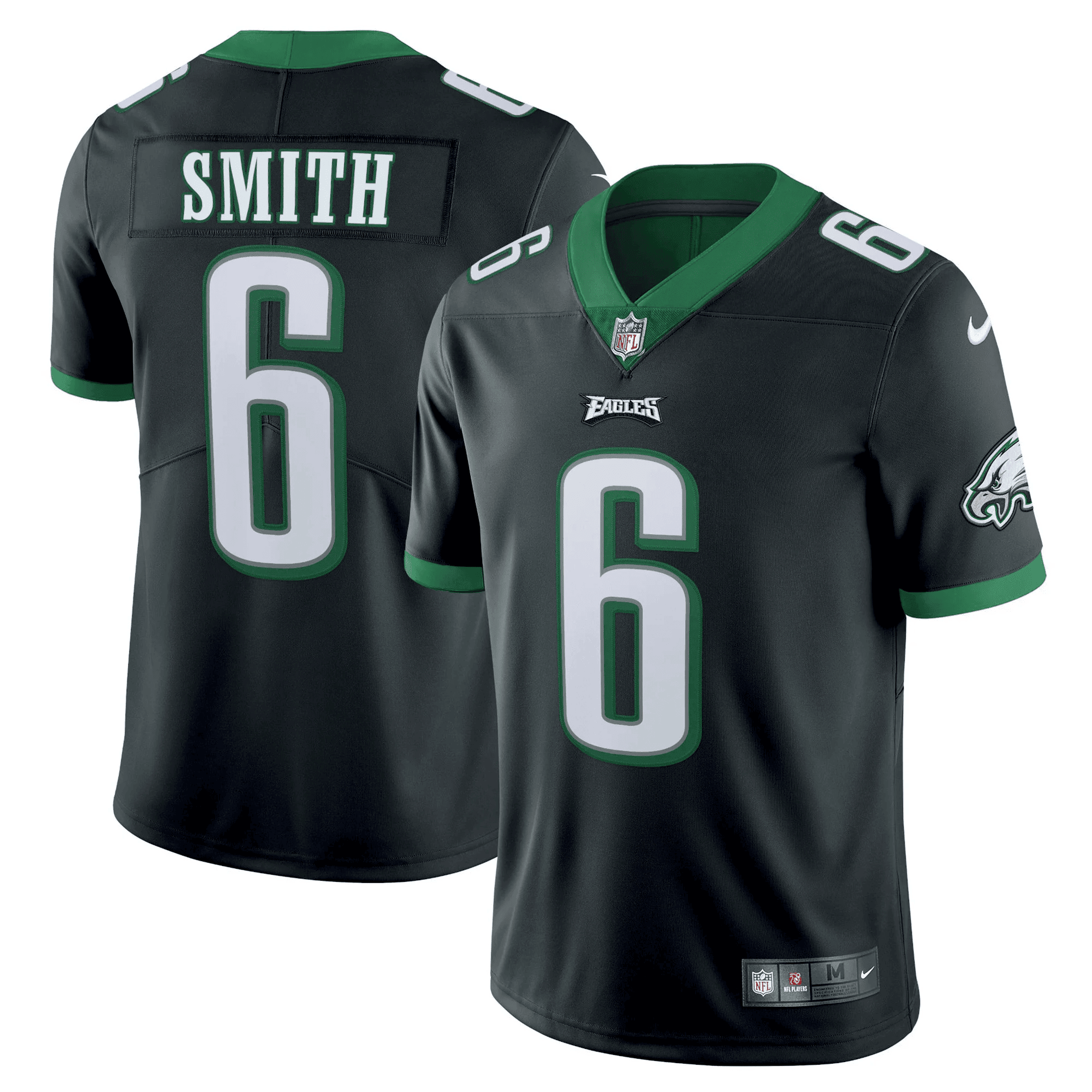 DeVonta Smith Men's Philadelphia Eagles Kelly Green Limited Black Jersey - All Stitched