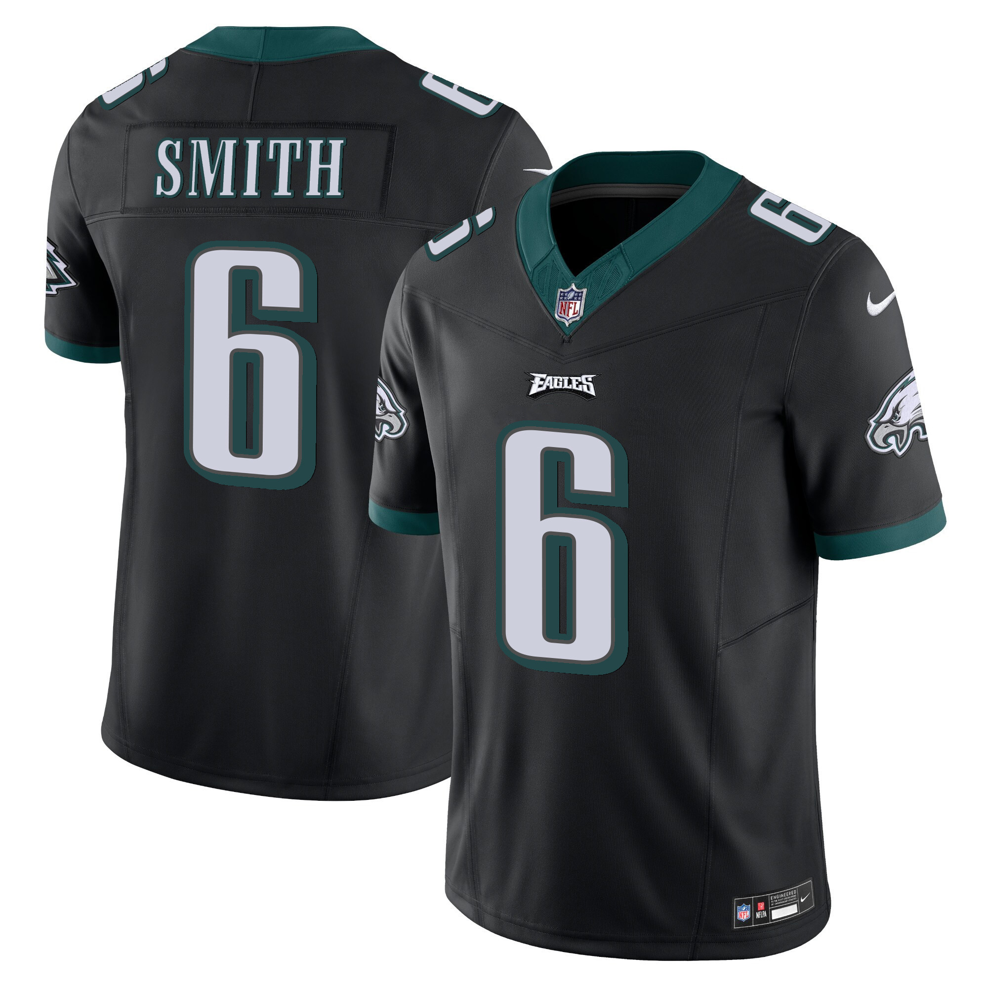 DeVonta Smith Men's Philadelphia Eagles Vapor Limited Black Jersey - All Stitched