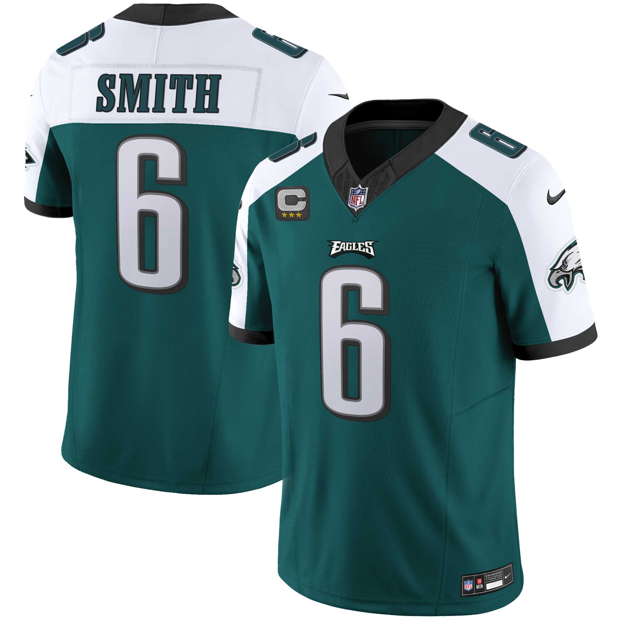 DeVonta Smith Men's Philadelphia Eagles Vapor Limited Midnight Alternate Jersey - All Stitched