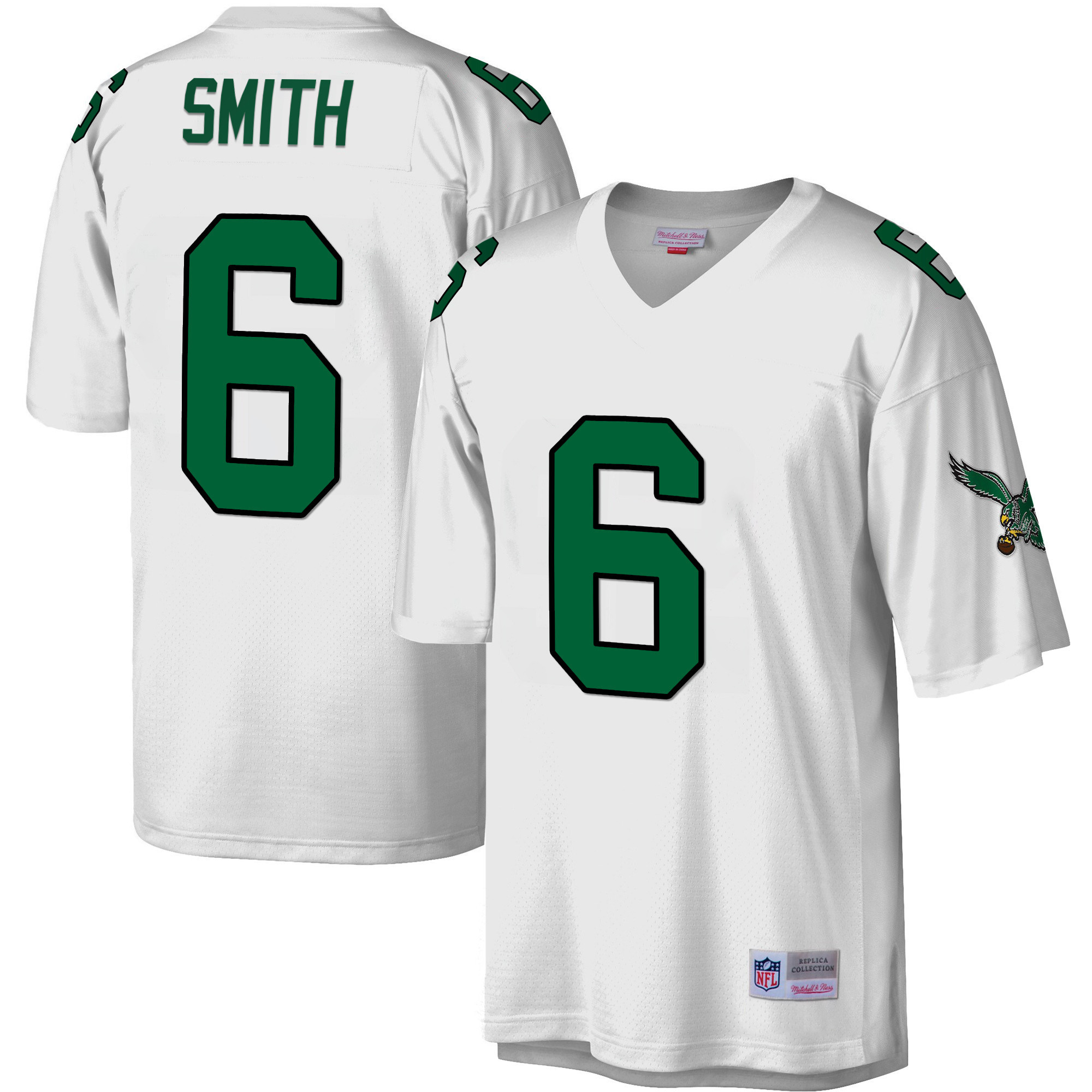DeVonta Smith Philadelphia Eagles Big & Tall 1990 Legacy White Jersey - All Stitched