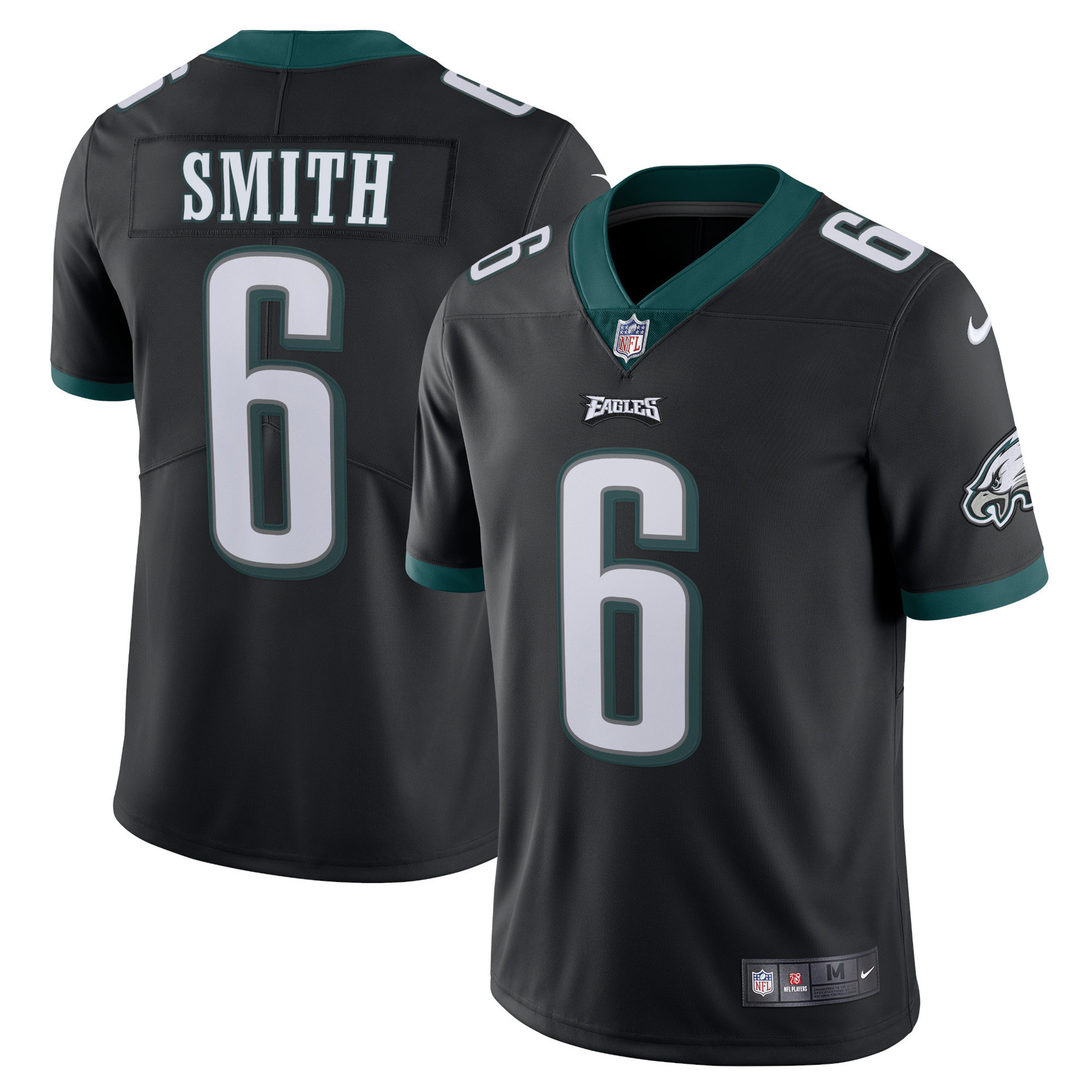 DeVonta Smith Philadelphia Eagles Vapor Black Jersey - All Stitched