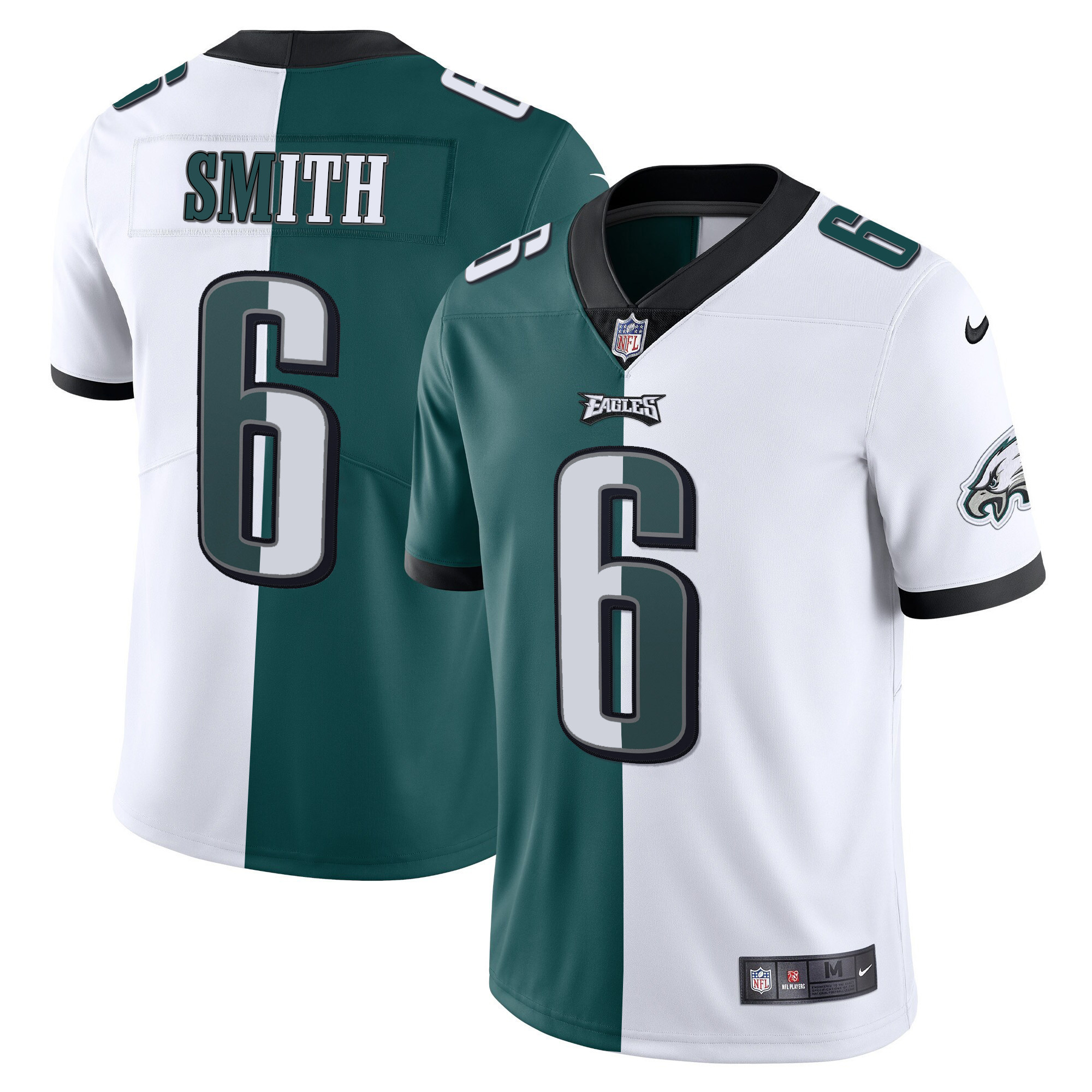 DeVonta Smith Youth's Philadelphia Eagles Gold & Split Vapor Jersey - All Stitched