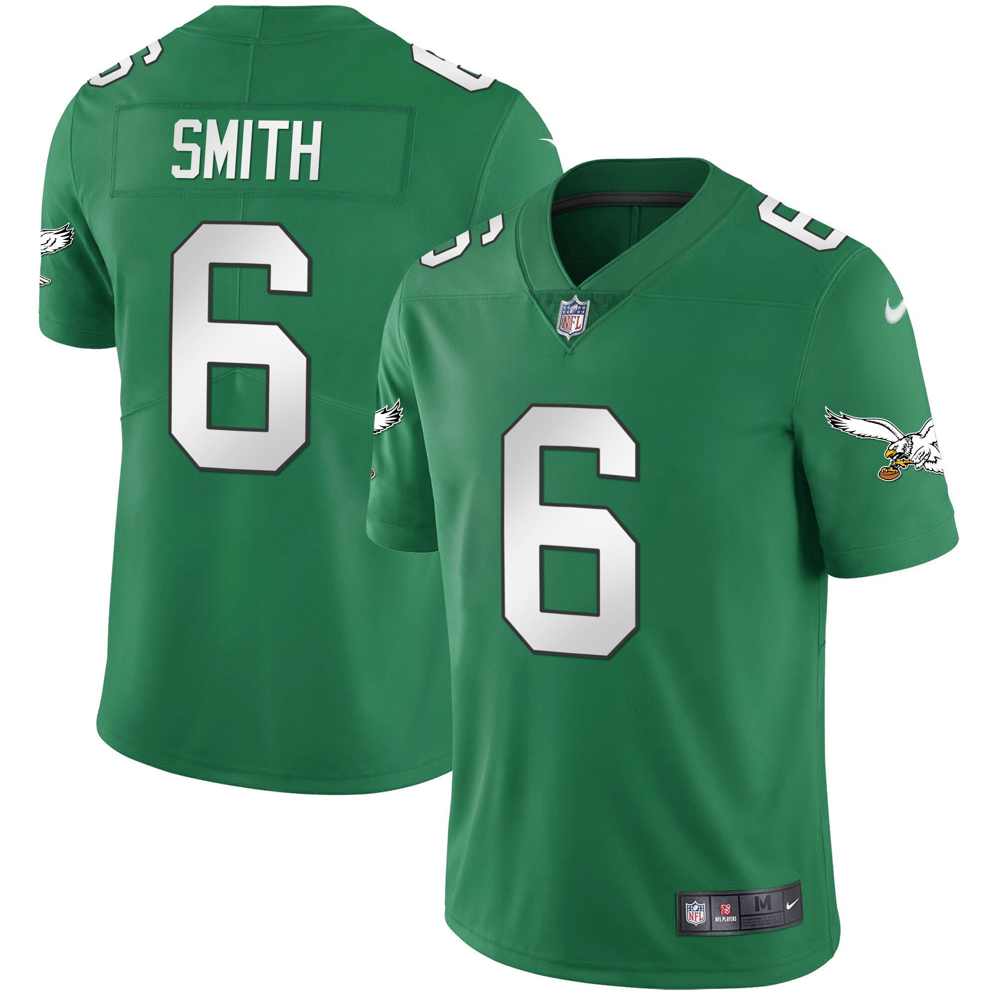 DeVonta Smith Youth's Philadelphia Eagles Kelly Green Gold Jersey - All Stitched