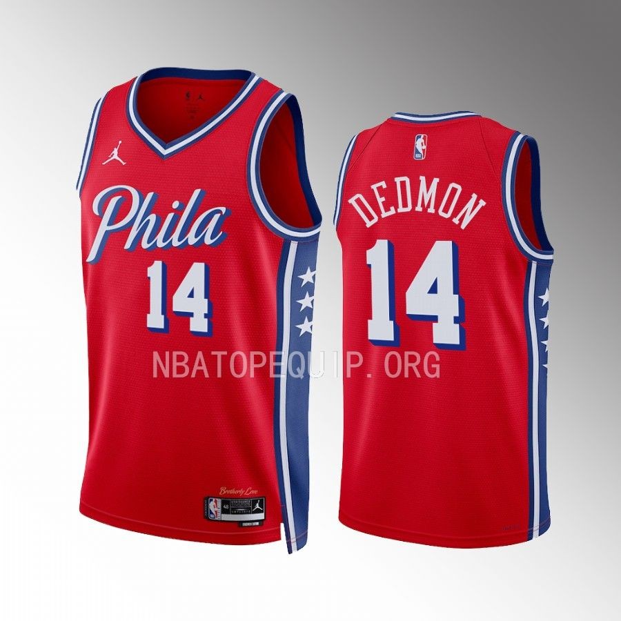 Dewayne Dedmon Philadelphia 76ers #14 Red Jersey 2022-23 Statement Edition Swingman