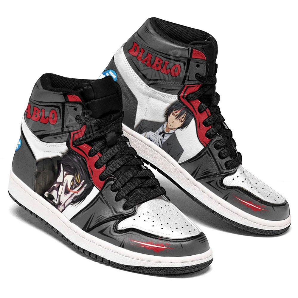 Diablo JD1s Sneakers Reincarnated as a Slime Anime Shoes, Air Jordan Hightop