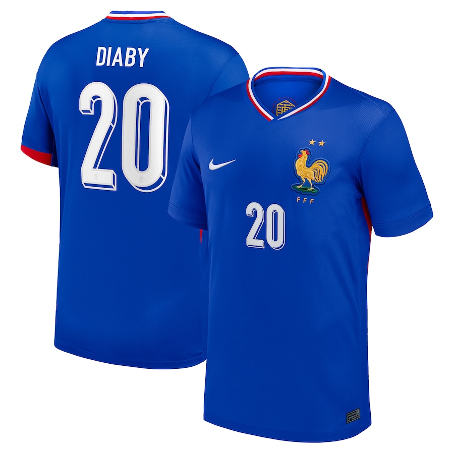 Diaby Men's France 2024 Stadium Home Soccer Jersey