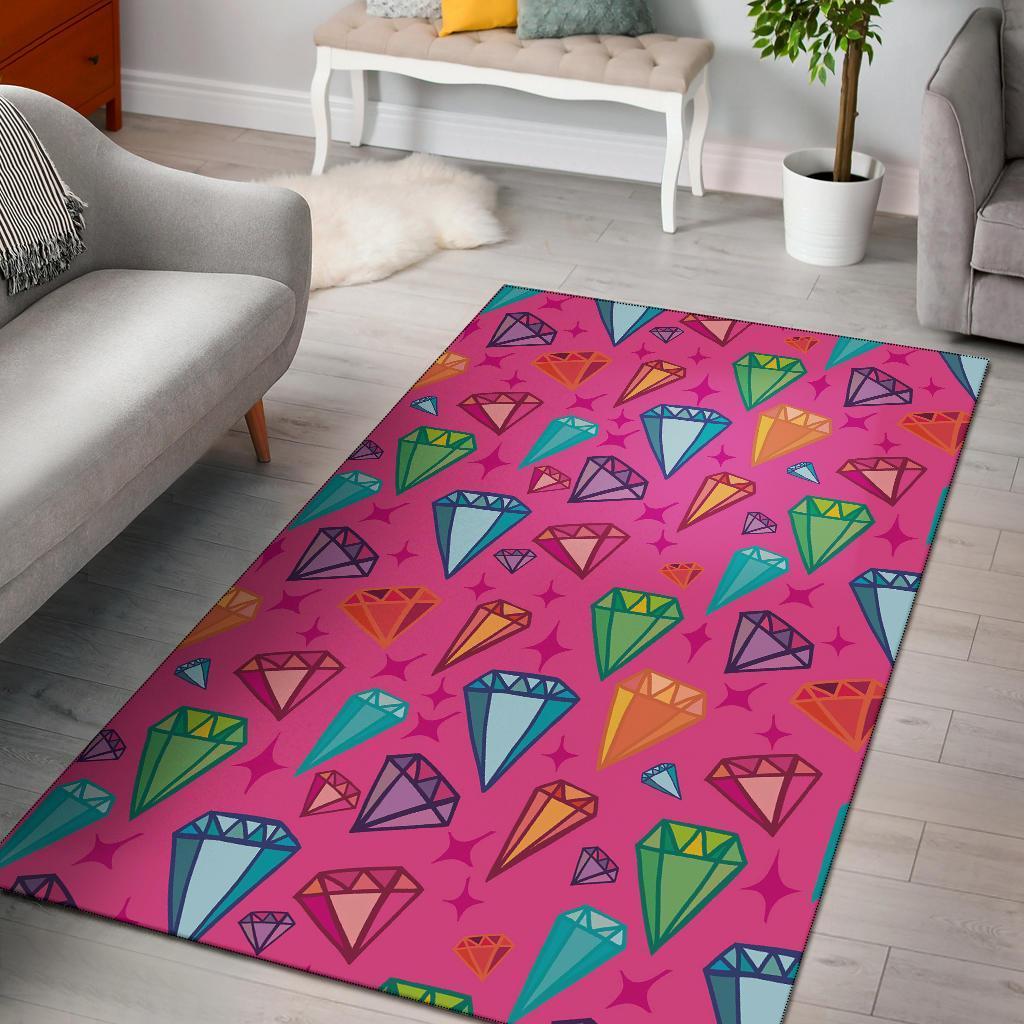 Diamond Colorful Pattern Print Area Limited Edition Rectangle Rug