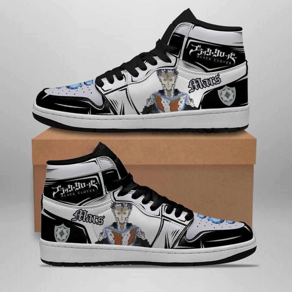 Diamond Kingdom Mars Black Clover Anime 1 High Top Air Jordan Sneaker, Air Jordan Hightop