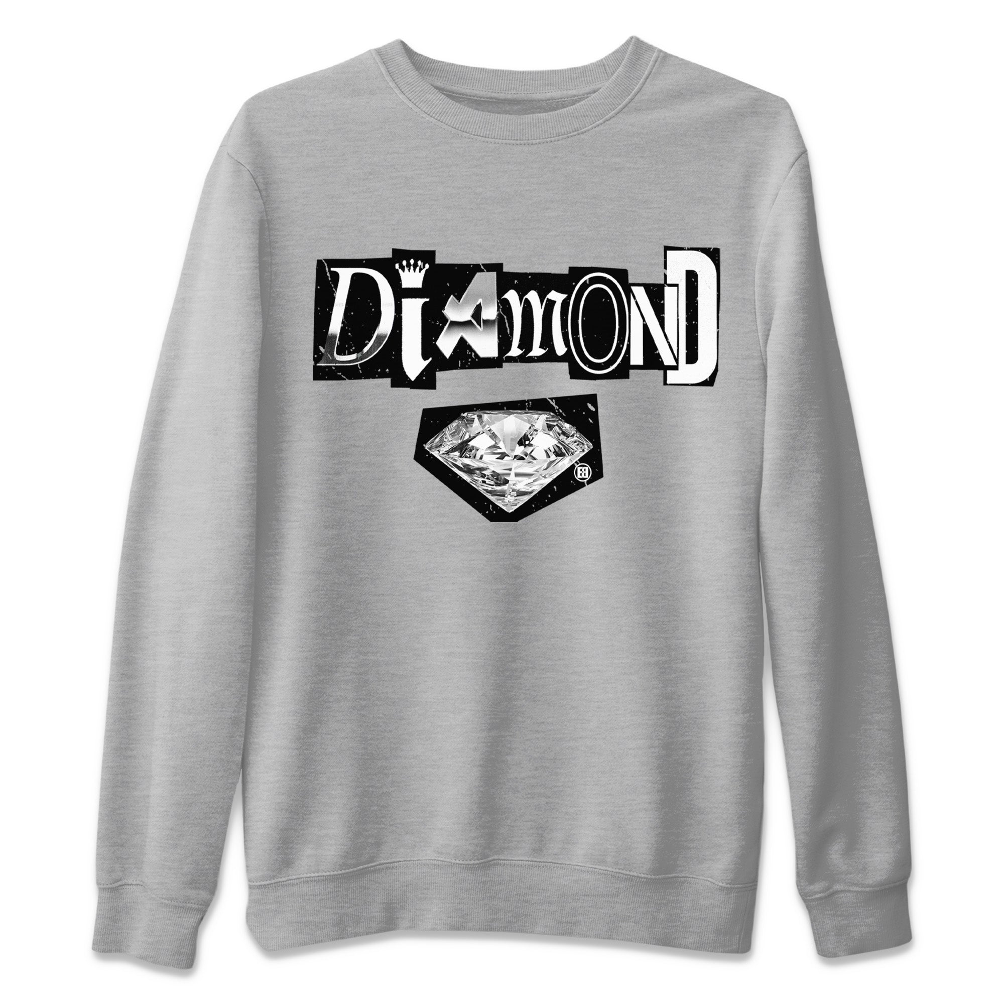 Diamond Letter Unisex Sweater – Air Jordan 14 Metallic Silver, Sneakers Matching Sweater