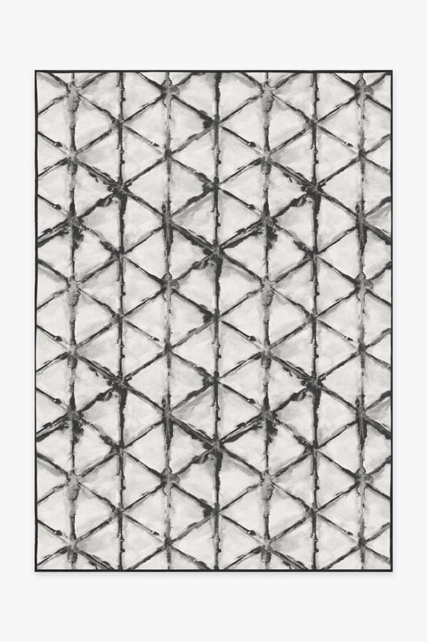 Diamond Shibori Charcoal Limited Edition Rectangle Rug