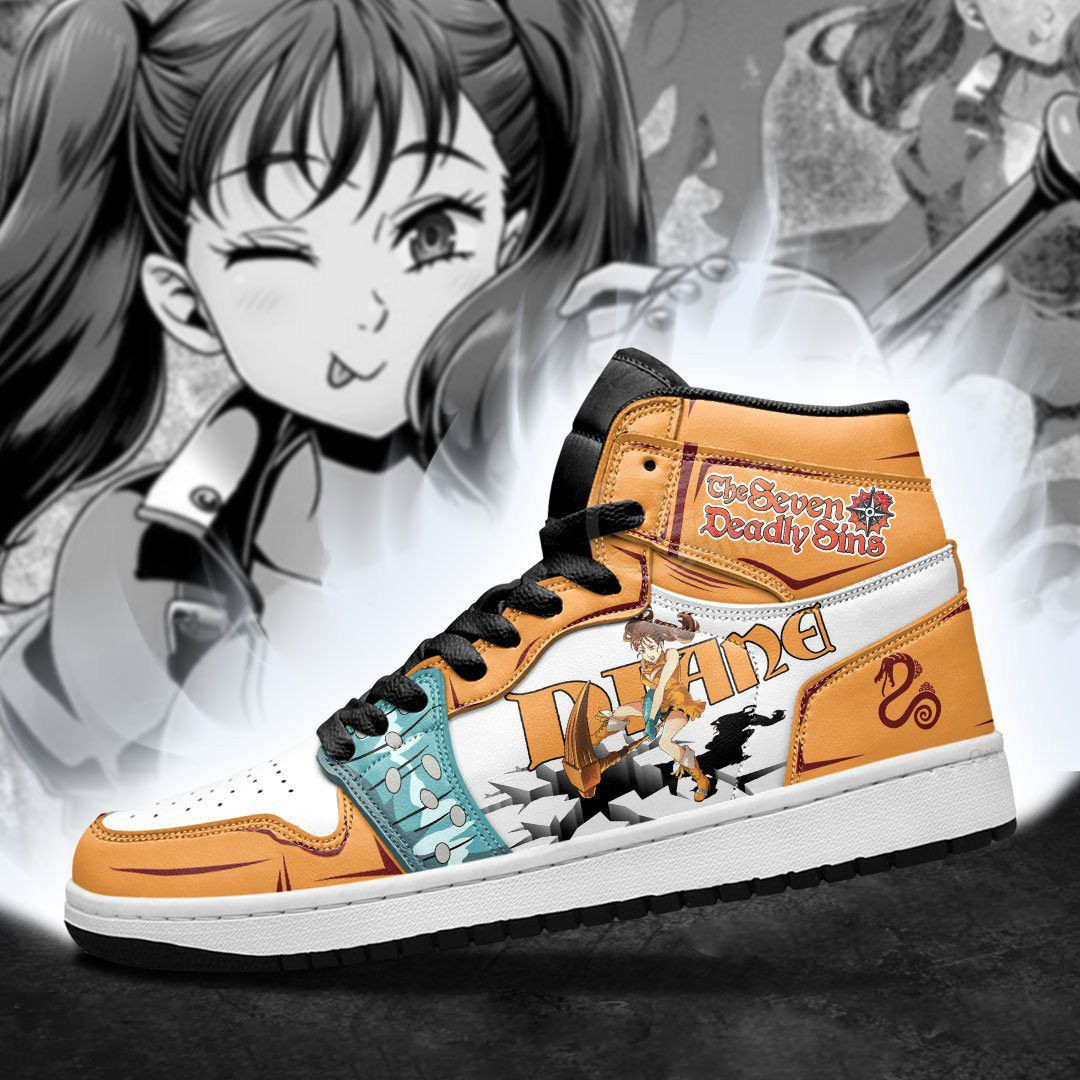 Dian Seven Deadly Sins Anime 1 High Top Air Jordan Sneaker, Air Jordan Hightop