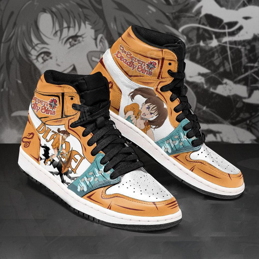 Dian Seven Deadly Sins Anime 1 High Top Air Jordan Sneaker, Air Jordan Hightop