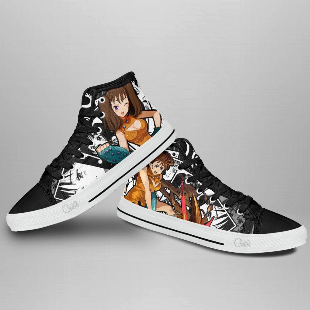 Diane High Top Shoes Custom Manga Anime Seven Deadly Sins Sneakers