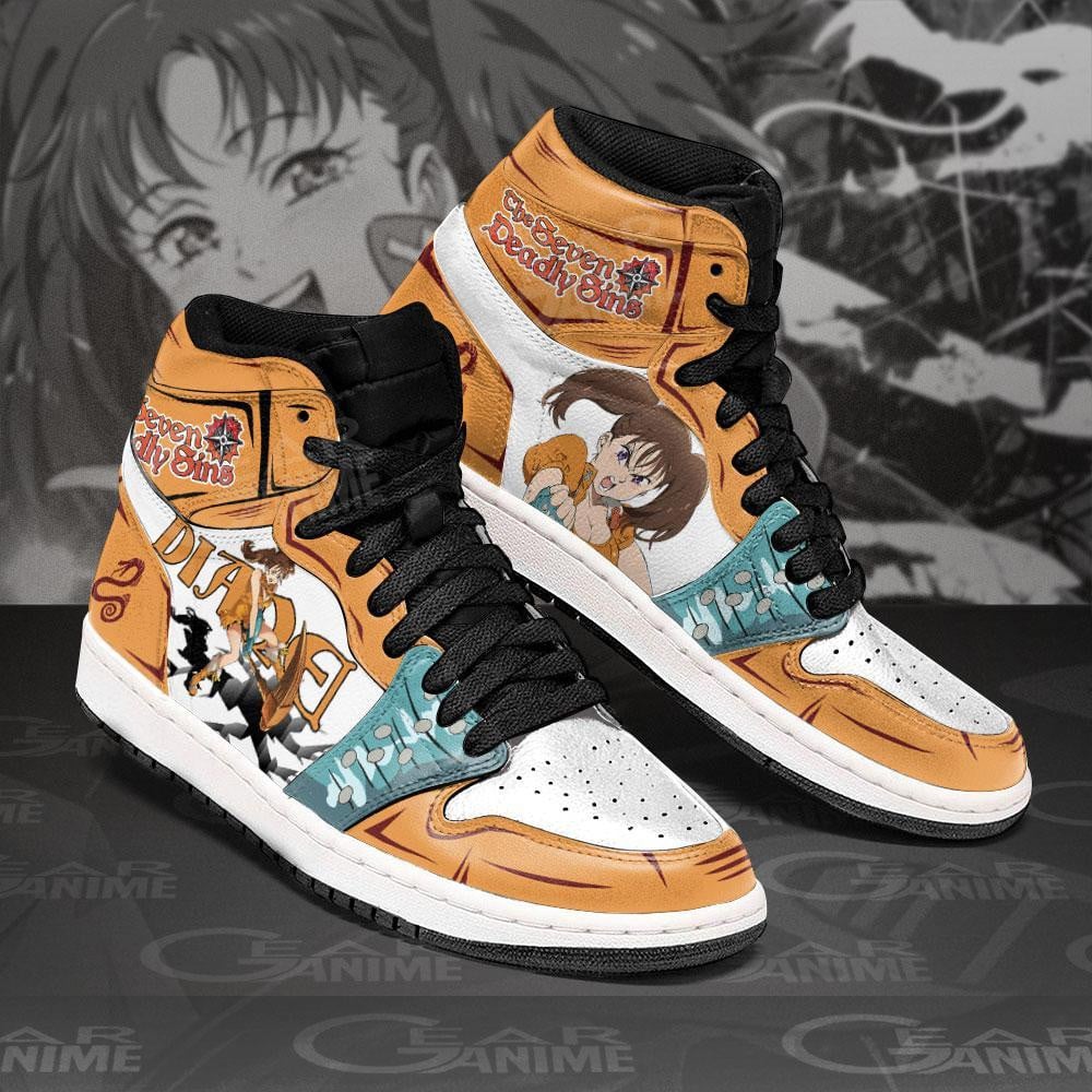 Diane JD1s Sneakers Seven Deadly Sins Anime Shoes, Air Jordan Hightop