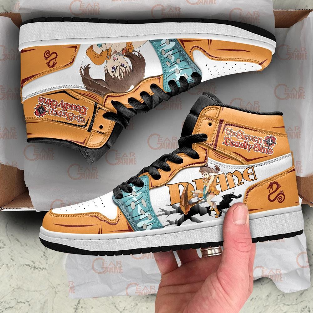 Diane JD1s Sneakers Seven Deadly Sins Anime Shoes, Air Jordan Hightop