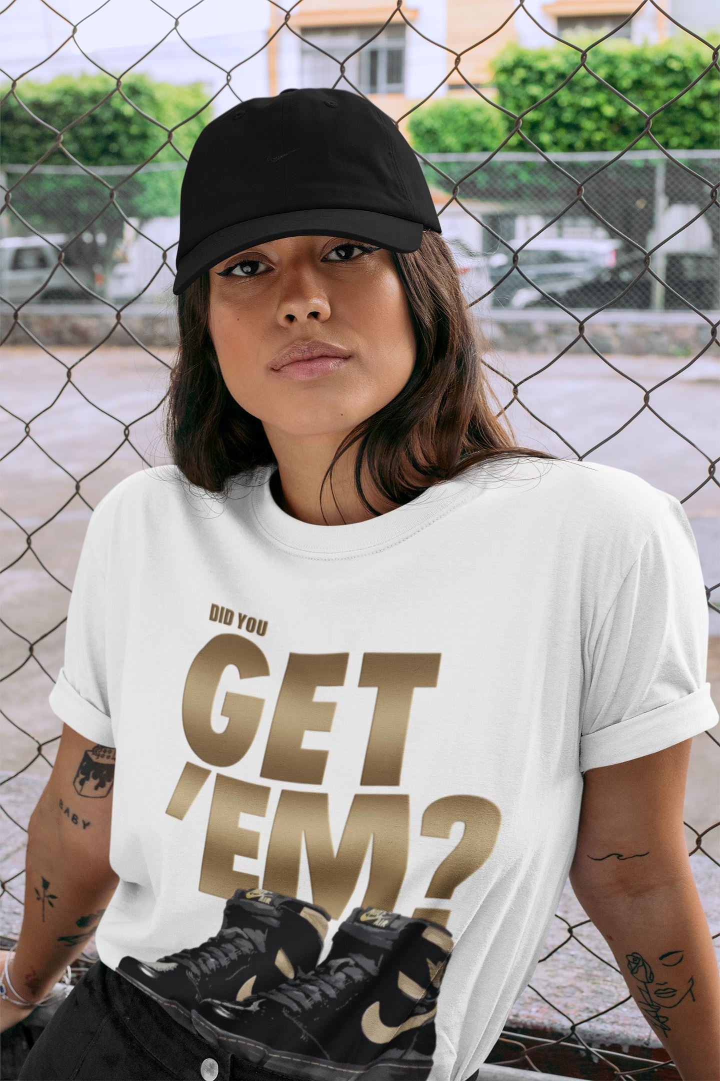 Did You Get Em Unisex Sweater – Air Jordan 1 Black Metallic Gold, Sneakers Matching Sweater