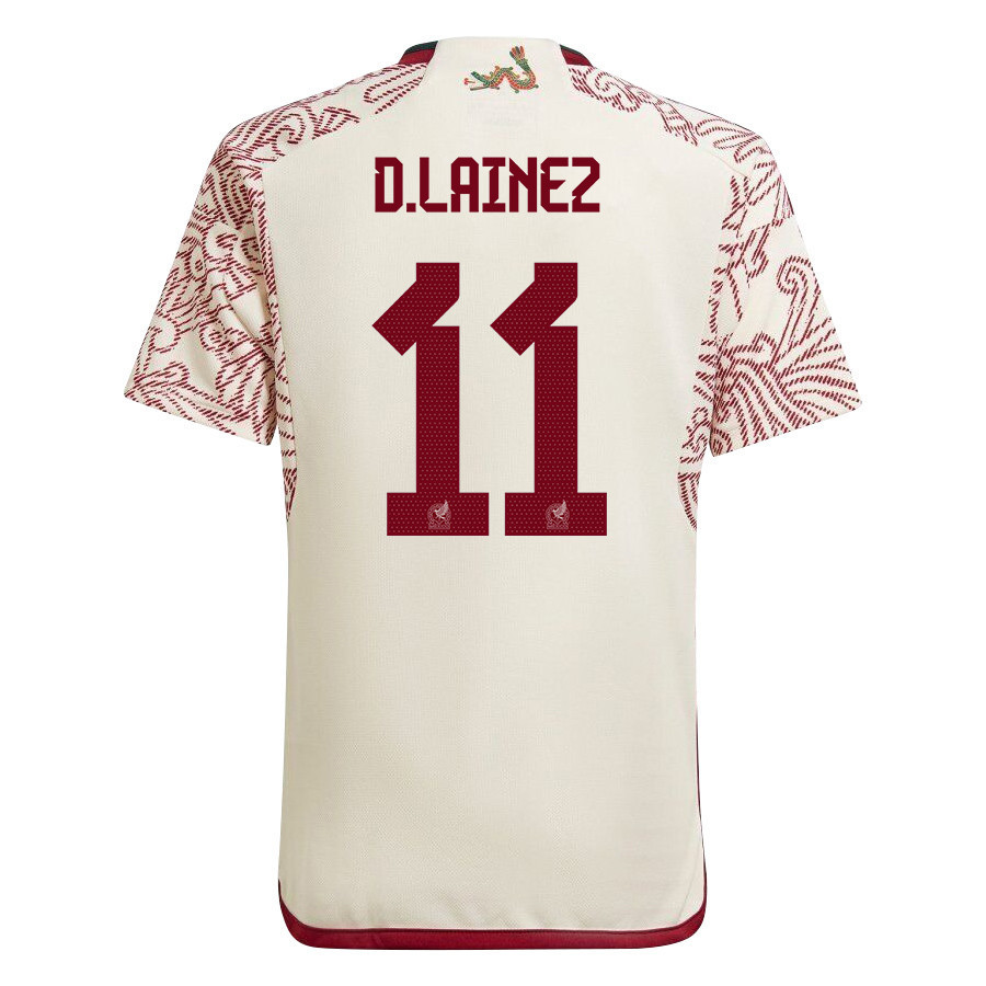 Diego Lainez 11 Mexico National Team Qatar World Cup 2022-23 – White Away  Soccer Jersey