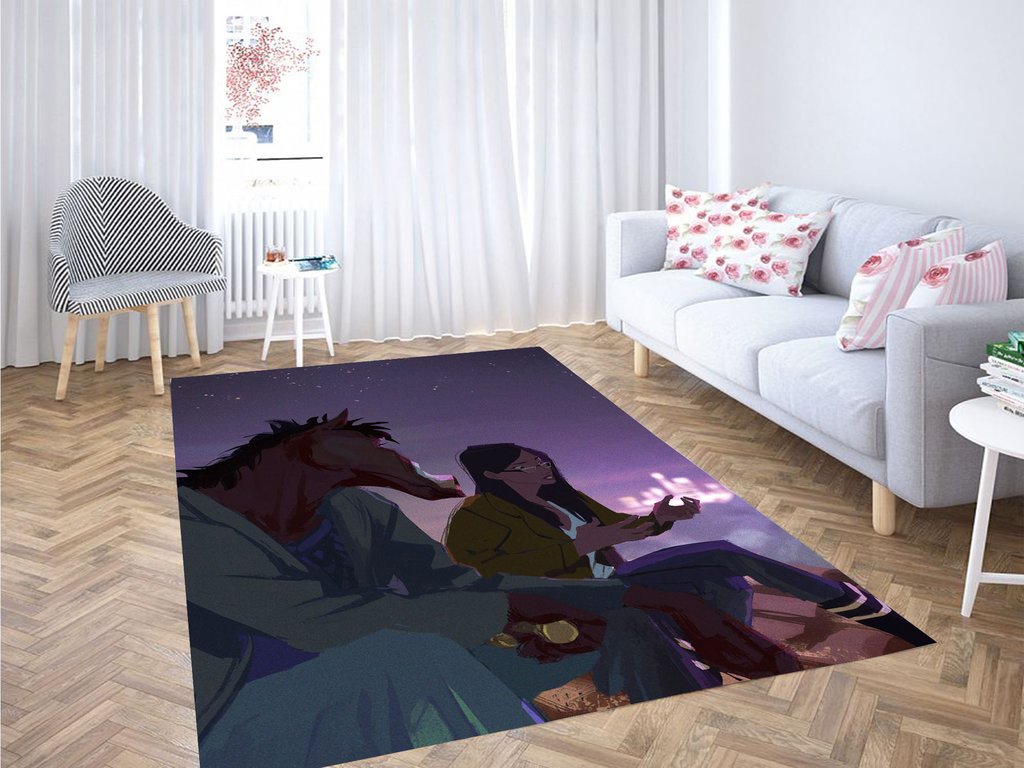 Digital Painting Bojack Horseman Living Room Modern Carpet Rectangle Rug