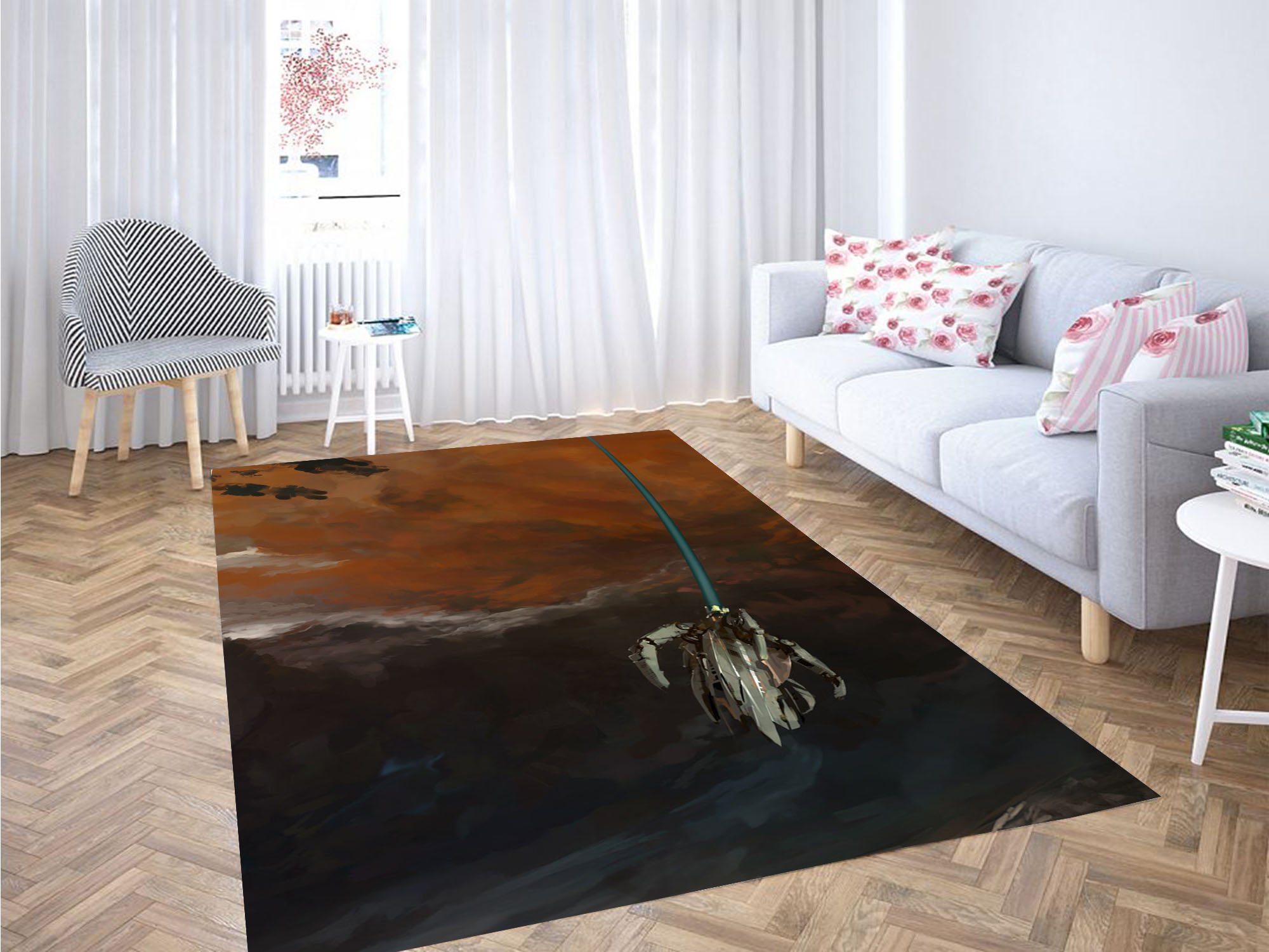 Digital Painting Illustration Thrasher Carpet Rectangle Rug