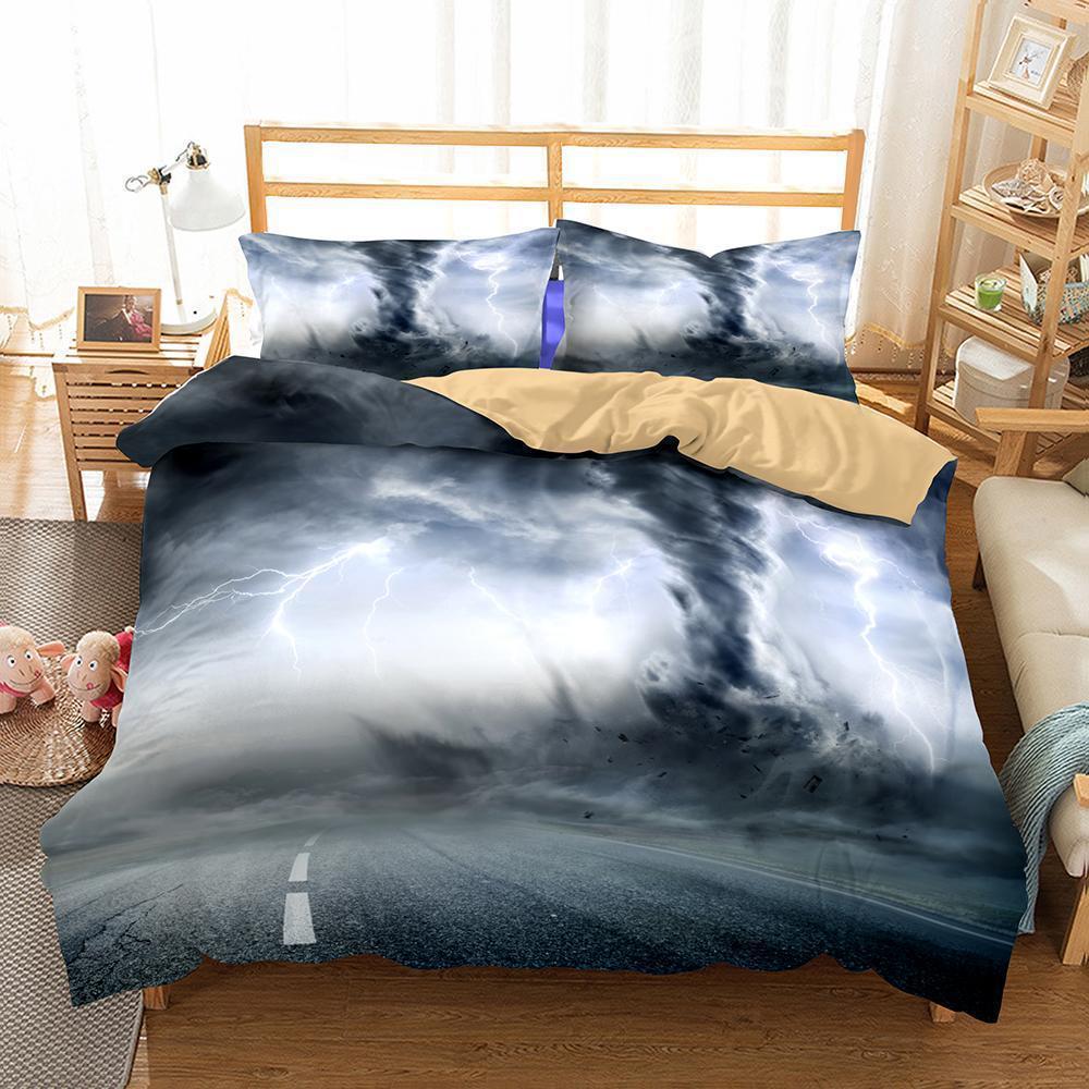 Digital Print Tornado Hurricane Florence Path3D Customized Duvet Cover Bedding Set