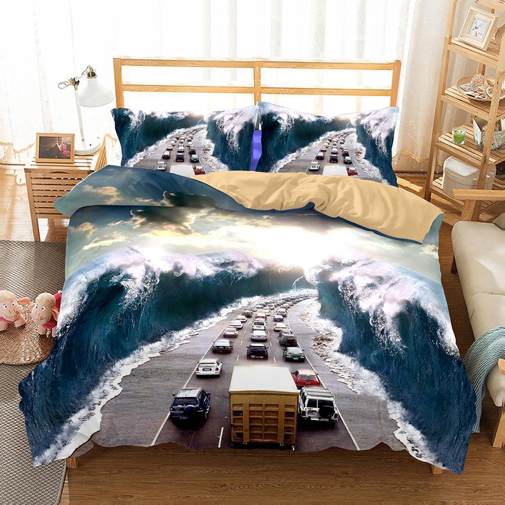 Digital Printin Hurricane Florence Path Allize Household Itemss 3D Customized Duvet Cover Bedding Set