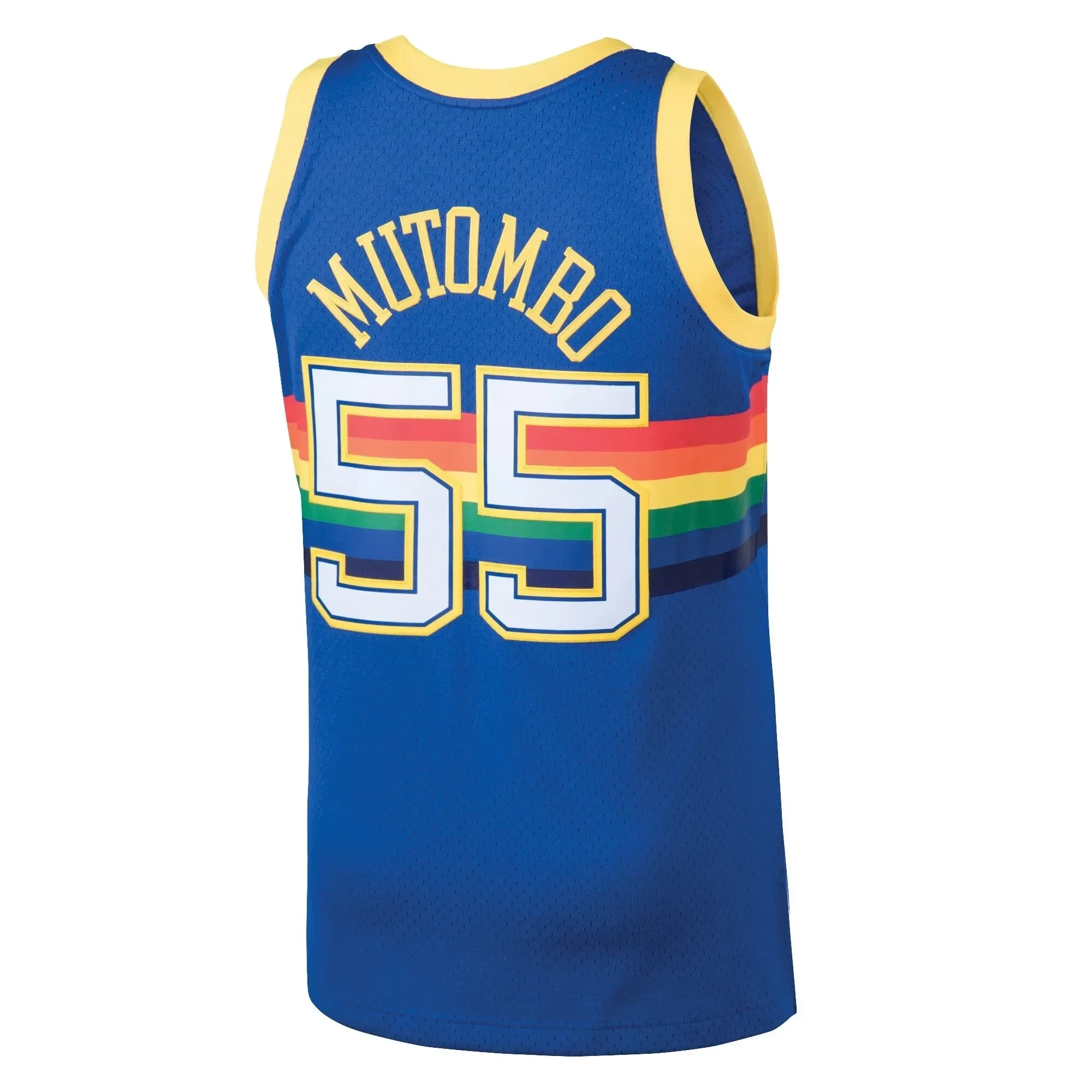 Dikembe Mutombo Denver Nuggets Mitchell &  Ness 1991-92 Hardwood Classics Swingman Jersey – Blue