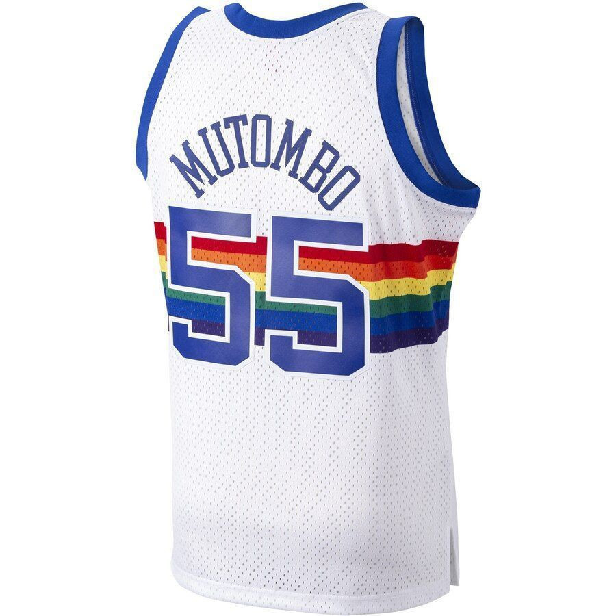 Dikembe Mutombo Denver Nuggets Mitchell & Ness 1991-92 Hardwood Classics Swingman Player Jersey – White