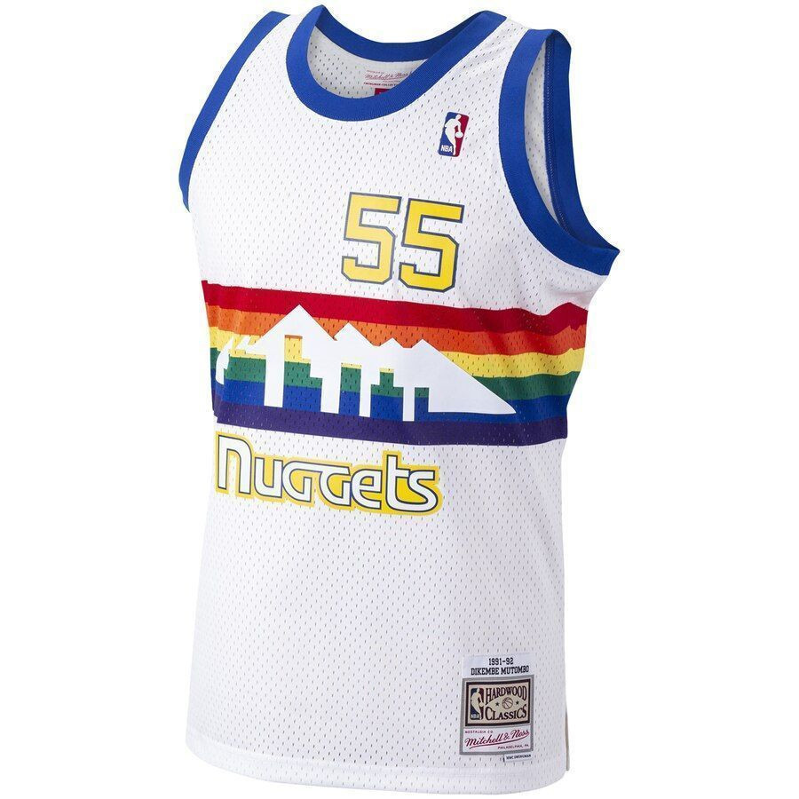 Dikembe Mutombo Denver Nuggets Mitchell & Ness 1991-92 Hardwood Classics Swingman Player Jersey – White
