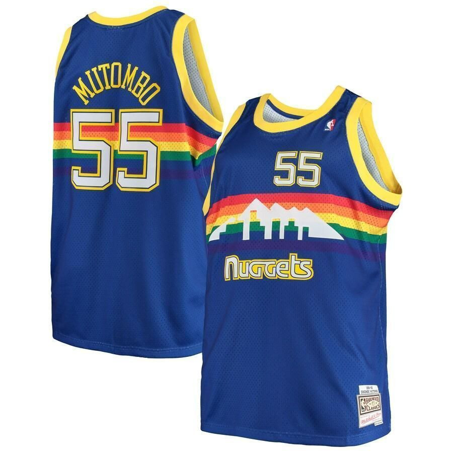 Dikembe Mutombo Denver Nuggets Mitchell & Ness Big & Tall Hardwood Classics Jersey – Royal