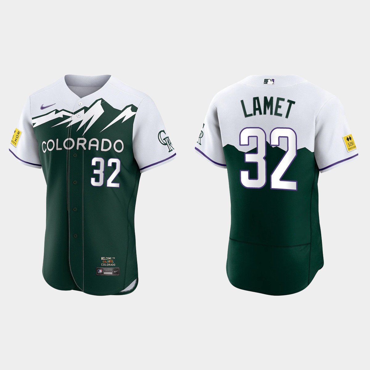 Dinelson Lamet Colorado Rockies 2022 City Connect Jersey - Green