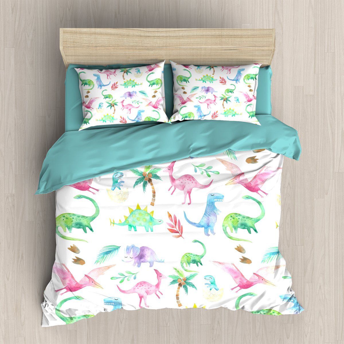 Dino 3D Customized Duvet Cover Bedding Set