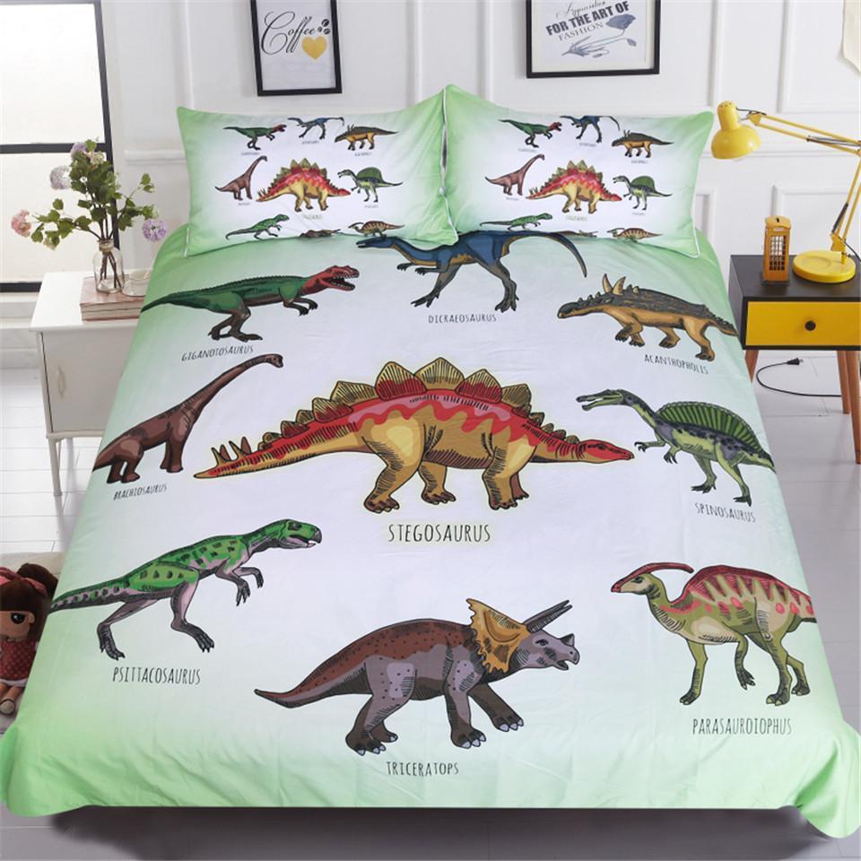 Dinosaur Family 3D Customized Duvet Cover Bedding Set