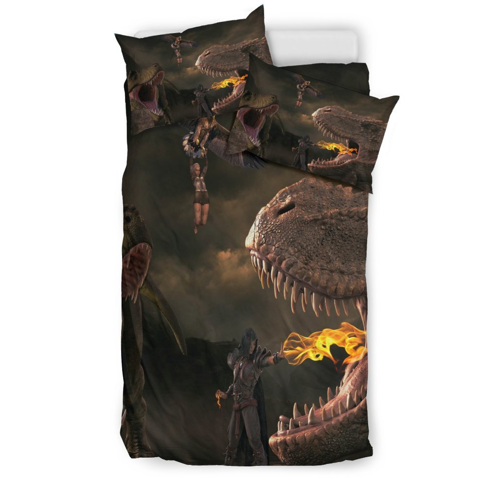 Dinosaur Fantasy 3D Customized Duvet Cover Bedding Set