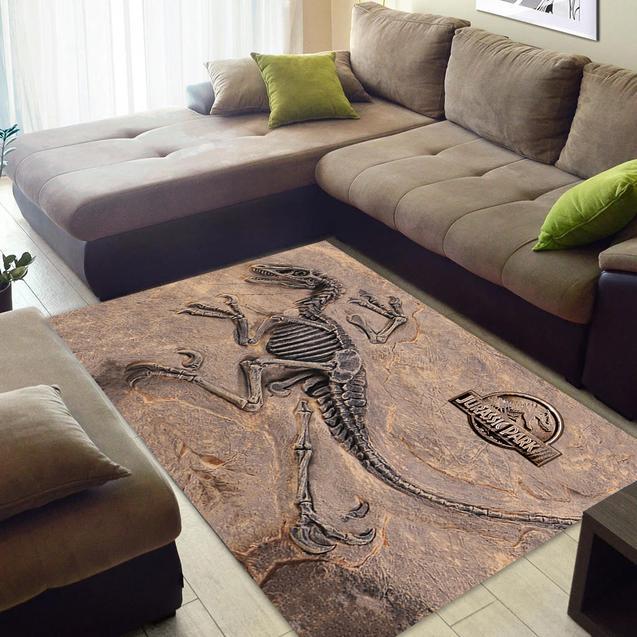 Dinosaur Skeleton Rectangle Rug
